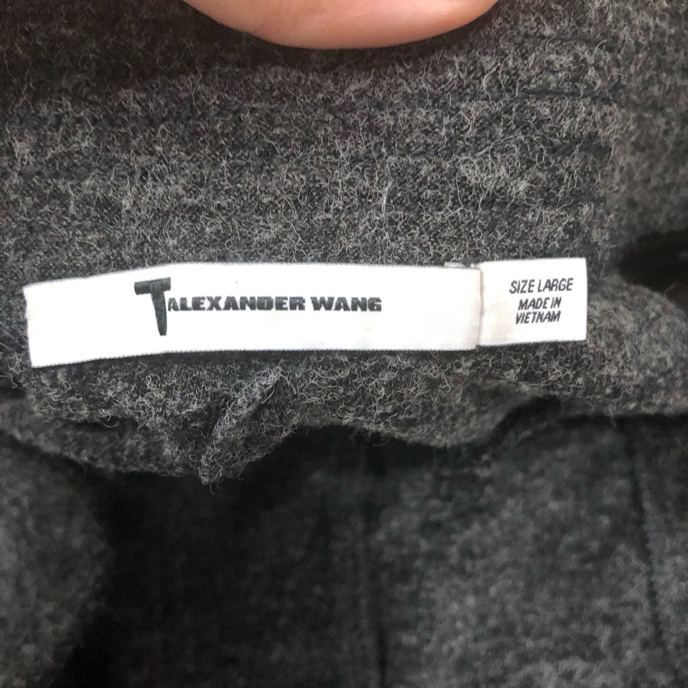 T Alexander Wang Womens Dark Charcoal Heathered Gray Joggers Size Large - Picture 5 of 7